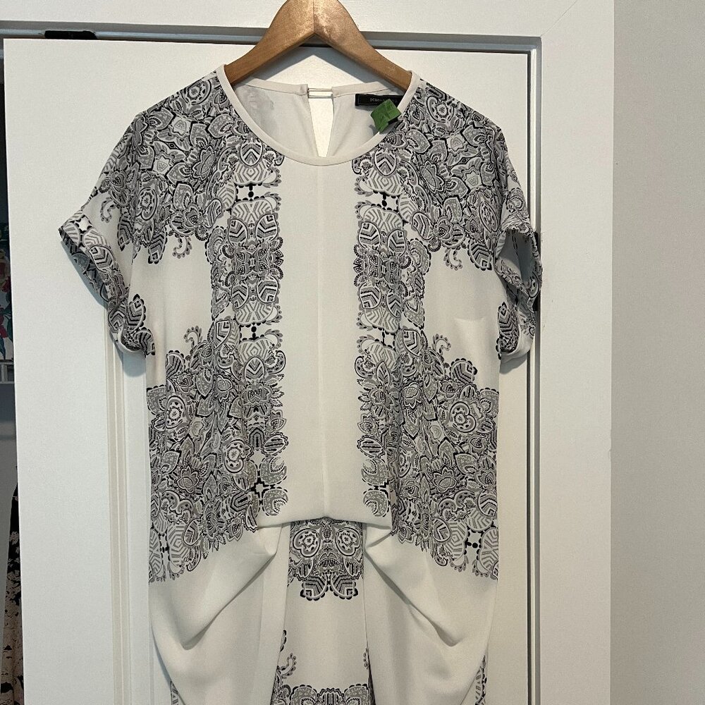 BCBG Max Azria - White Print Mini Dress - Size M